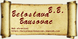 Beloslava Bausovac vizit kartica